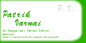 patrik varnai business card