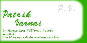 patrik varnai business card